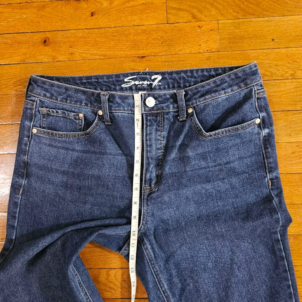 Seven7 Women's Slim Straight Jeans Blue Size 10
